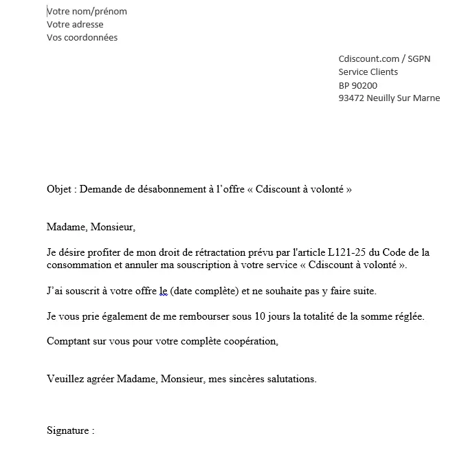 lettre dernière volonté